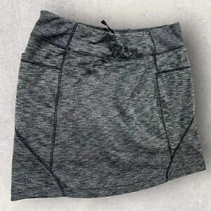 ATHLETA Women's Excursion Skort Skirt Shorts Stretch Size Medium Gray Heathered